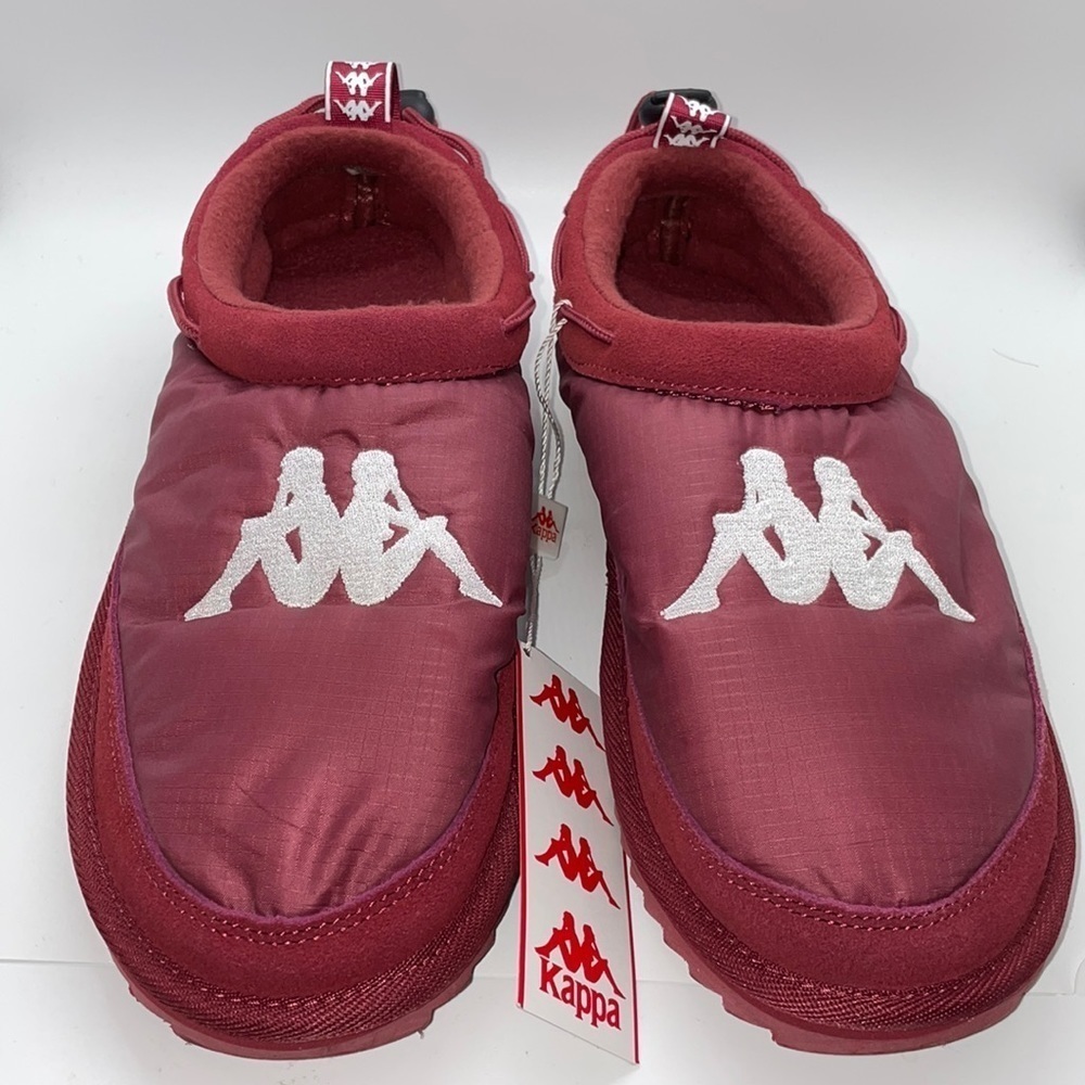 NWT KAPPA AUTHENTIC MULE 3 Red Earth-white UNISEX M8 SLIPPER